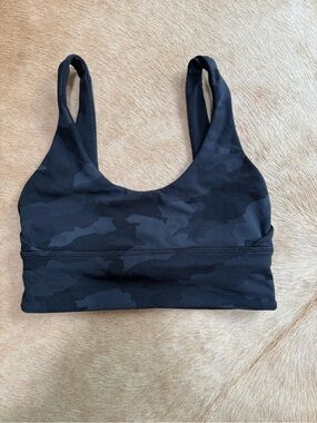 lululemon athletica Black Camo Scoop Sports Bra